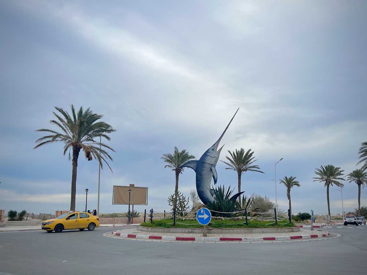 Swordfish statue, Mahdia, Tunisia